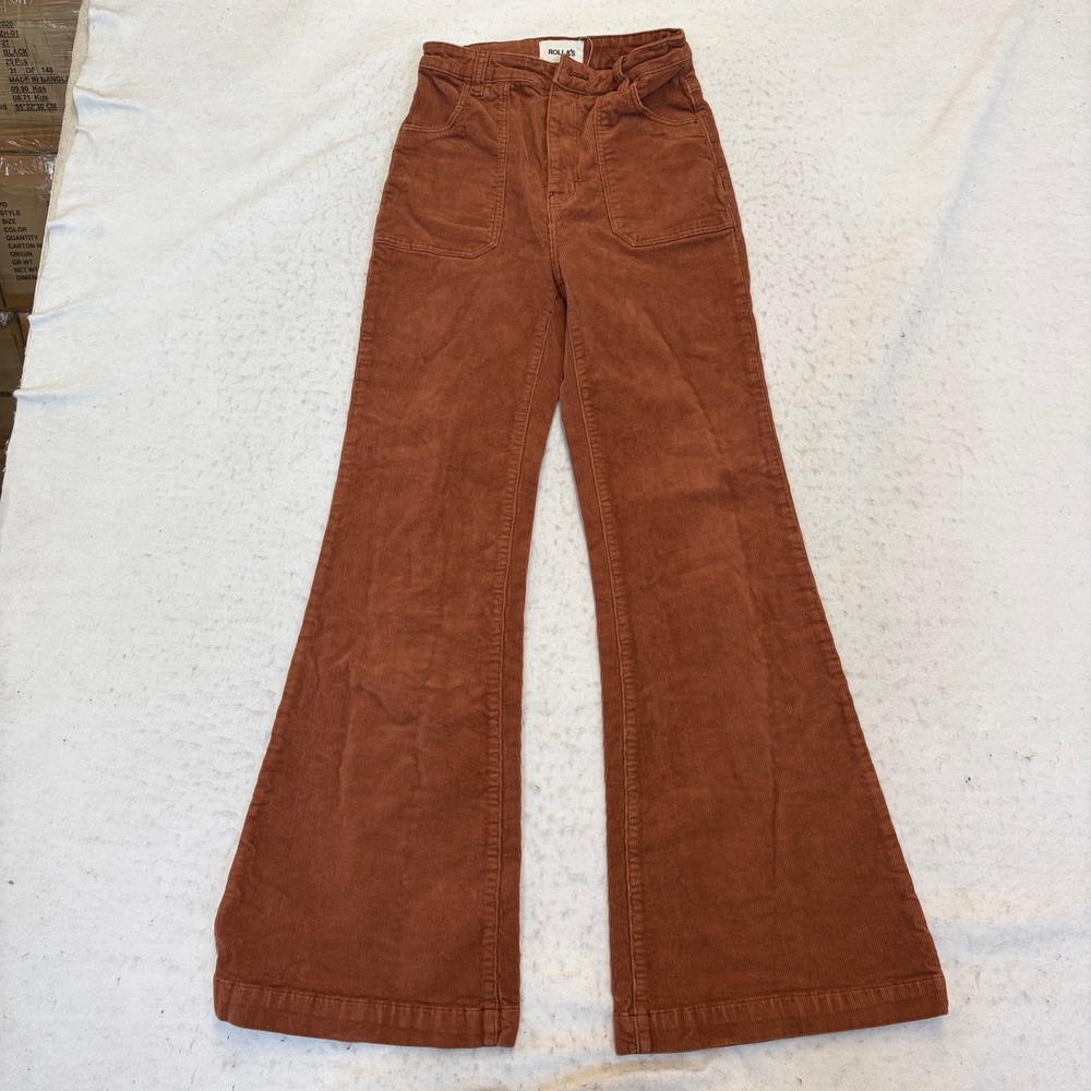Rolla's Eastcoast Flare Womens Size 26 Brown Corduroy High Rise Pants